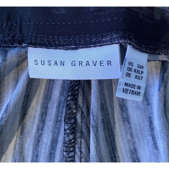 NEW Susan Graver Liquid Knit Pull On Wide Leg Pants Petite 3XP Women’s Black - Picture 3 of 9